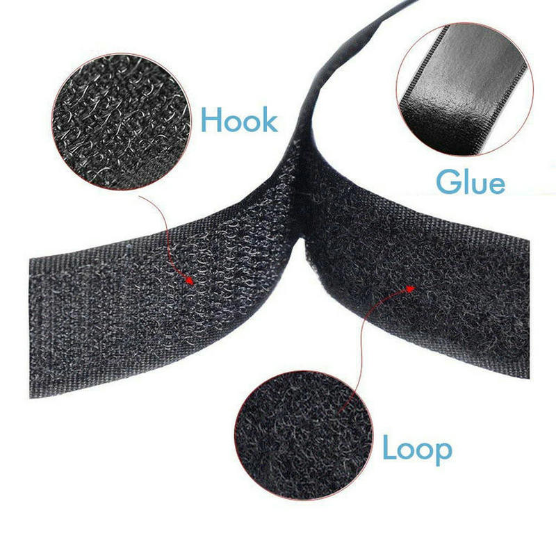 Self adhesive hook and loop