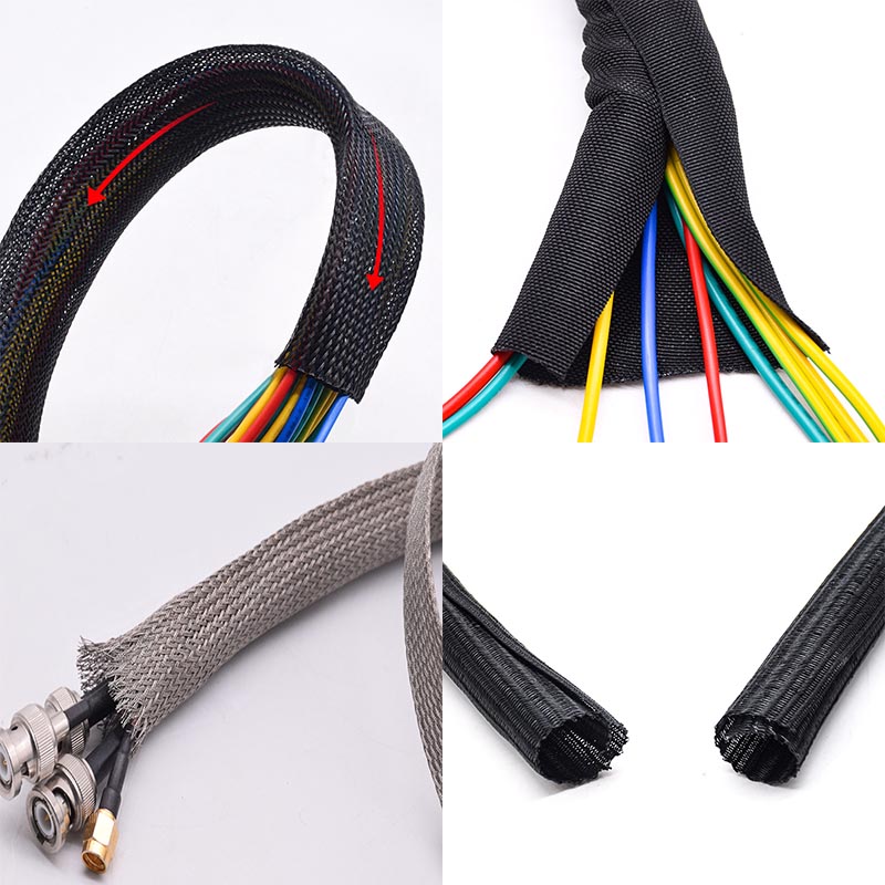 Self Wrap Around Braided Cable Sleeving Self Wrap Around Braided Cable Sleeving