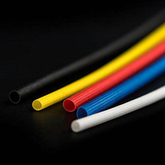 100M Durable Braided Soft Fiber Tubing Insulation Cable Sleeving Fiberglass Tube 