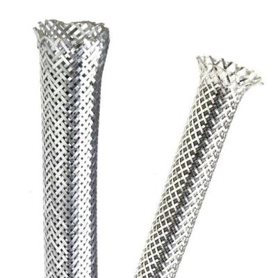 Chrome Metallic Expandable Braided Sleeve