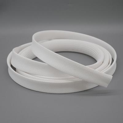 White high anti-abrasion PET expandable braided cable sleeve