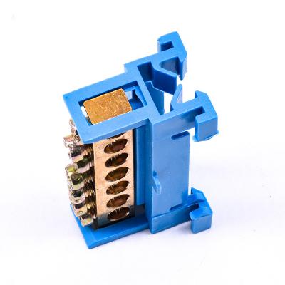 Screw Brass Terminal Block DIN Rail Type Bottom Seat