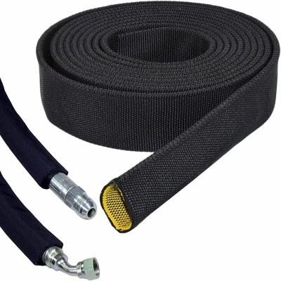 Black with Yellow Inner Liner Burst Guard Nylon Hose Double Sleeve