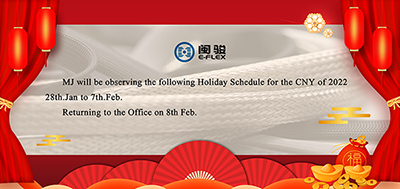 Chinese New Year of 2022 Holiday Notice